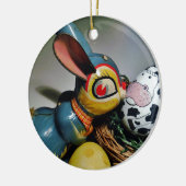 Speelgoed Konijn en koe-ei Keramisch Ornament (Links)