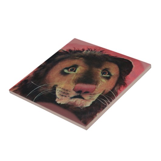 speelgoed leeuwenkop tegeltje (Zijkant)