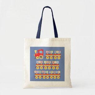 Speelgoed met alfabetsloten tote bag