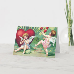 Speelgoed met cupids Retro Cute  Valentijn Hearts Feestdagen Kaart