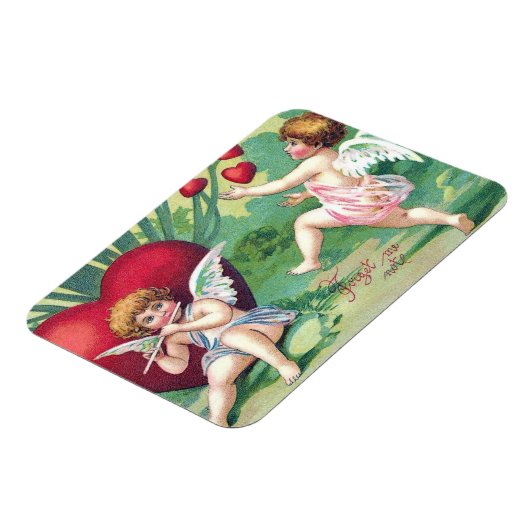 Speelgoed met cupids Retro Cute  Valentijn Hearts Magneet (Linkerzijde)