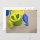 Speelgoed op het strand briefkaart (Voorkant / Achterkant)