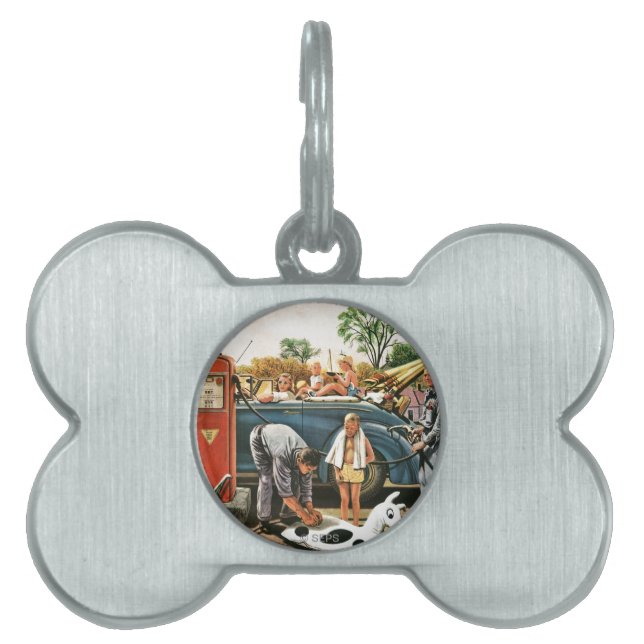 Speelgoed opvliegend strand huisdieren naamplaatje (voorkant)