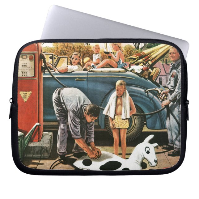 Speelgoed opvliegend strand laptop sleeve (Voorkant)