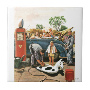 Speelgoed opvliegend strand tegeltje