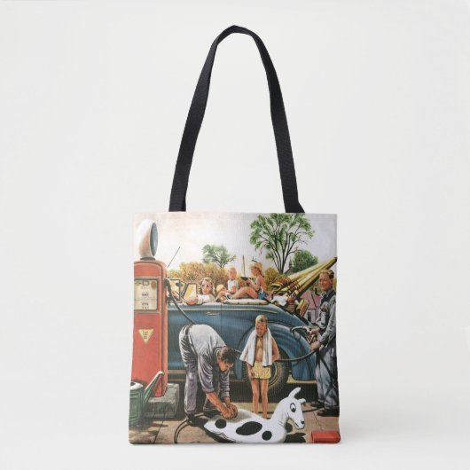 Speelgoed opvliegend strand tote bag (Voorkant)