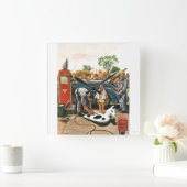 Speelgoed opvliegend strand vierkante klok (Huis)