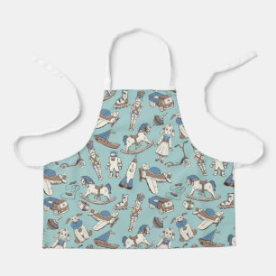  Speelgoed Patroonblauw/bruin ID783 Schort