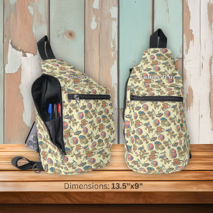 Speelgoed pictogrammen achtergrond sling bag