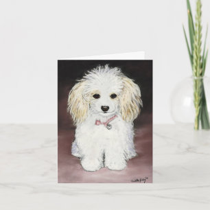 Speelgoed Poedel Dog Art Notecard Feestdagen Kaart