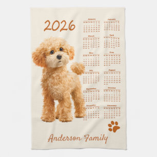 Speelgoed Poedel Hond 2026 Kalender Theedoek