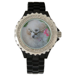 Speelgoed Poedel hond strass polshorloge Horloge