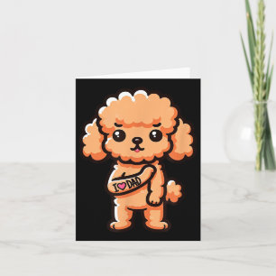 Speelgoed Poedel I Love Dad Funny Dog Tattoo _1 Kaart