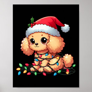 Speelgoed Poedel Kerstverlichting Hond Grappig Xma Poster