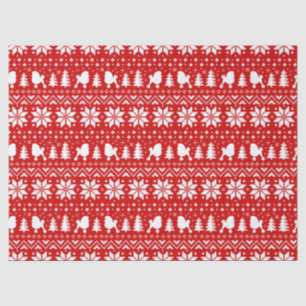 Speelgoed Poedel Silhouetten Kerstpatroon Tissuepapier