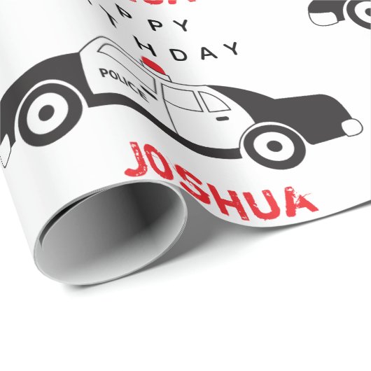 Speelgoed Politieauto Aangepaste naam Kinderen van Cadeaupapier (Rol Hoek)