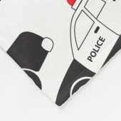 Speelgoed politieauto fleece deken (Hoek)