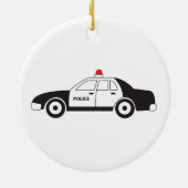 Speelgoed politieauto keramisch ornament (Achterkant)