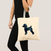 Speelgoed Poodle Black Waterverf Silhouette Tote Bag (Voorkant (product))