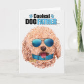 Speelgoed Poodle Dog Koudste pap Vaderdag Feestdagen Kaart (Voorkant)