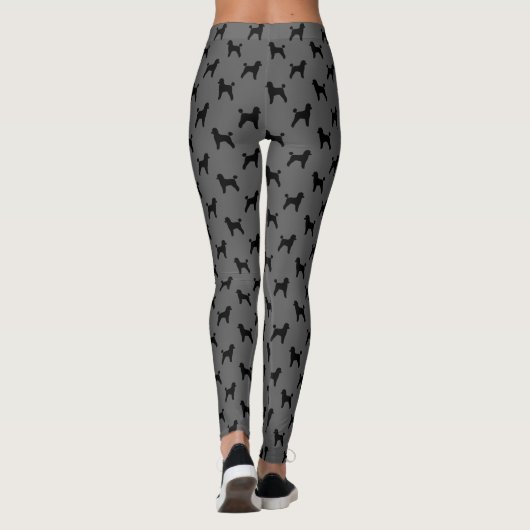 Speelgoed Poodle Dog Silhouettes Pattern Black and Leggings (Achterkant)