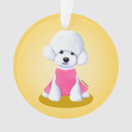 Speelgoed Poodle KiniArt Ornament (voorkant)