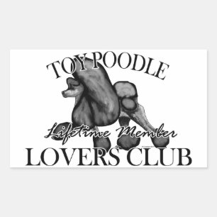 Speelgoed Poodle Lovers Club Black Rechthoekige Sticker