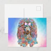 Speelgoed Poodle - pastelolie Briefkaart (Voorkant / Achterkant)