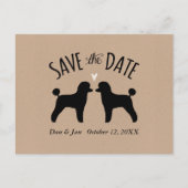 Speelgoed Poodle Silhouetten Bruiloft Save the Dat Aankondigingskaart (Voorkant)