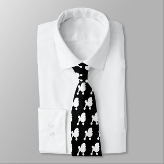 Speelgoed Poodle Silhouettes Patroon White en Blac Stropdas