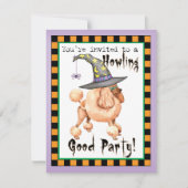 Speelgoed Poodle Witch Uitnodiging (Voorkant)