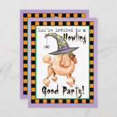Speelgoed Poodle Witch Uitnodiging (Voorkant / Achterkant)