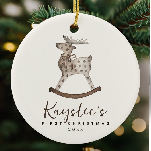 Speelgoed Rendier Baby Eerste Kerst Keramisch Orna Keramisch Ornament