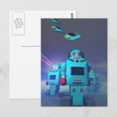 Speelgoed Robos op het Briefkaart van de aanval (Voorkant / Achterkant)