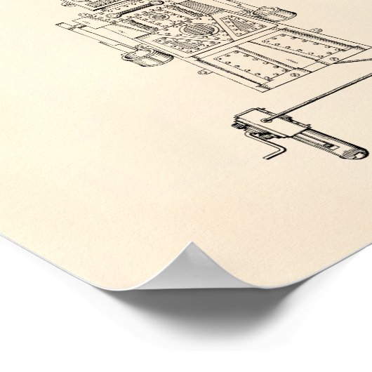  Speelgoed Robot 1955 Patent Art Old Peper Poster (Hoek)