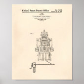  Speelgoed Robot 1955 Patent Art Old Peper Poster (Voorkant)