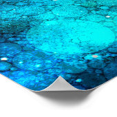  speelgoed robot in blauw melkwegstelsel schattige poster (Hoek)