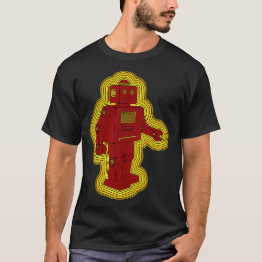 Speelgoed Robot Retro 80s Style Science Fiction T-shirt (Voorkant)