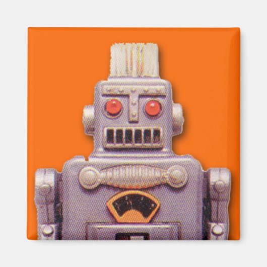 Speelgoed Robot Square Magnet Magneet (Voorkant)