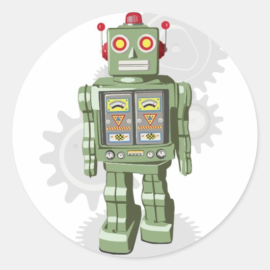Speelgoed Robot Stickers (Voorkant)