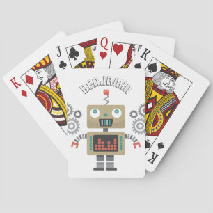 Speelgoed robots pokerkaarten