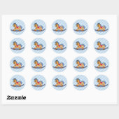 Speelgoed Rocking Horse Ronde Sticker (Vel)