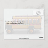 Speelgoed schoolbus voor kinderen briefkaart (Achterkant)
