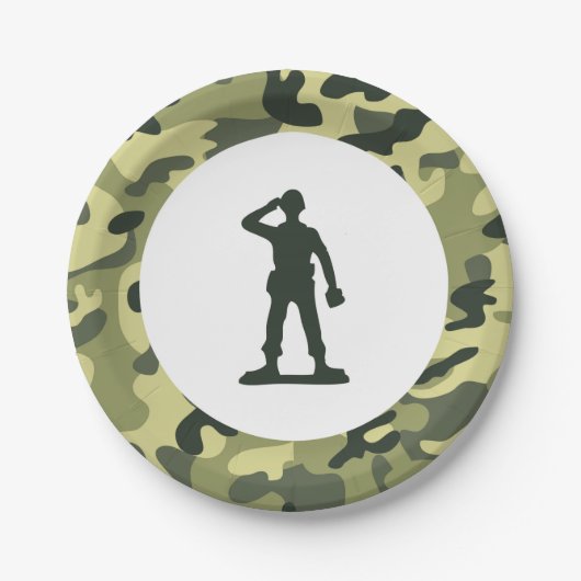 Speelgoed Soldier Army Paper Dessert Bord (Voorkant)