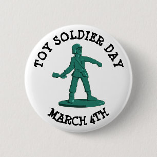 Speelgoed Soldier Dag Maart 4e Funny Feestdagen Bu Ronde Button 5,7 Cm