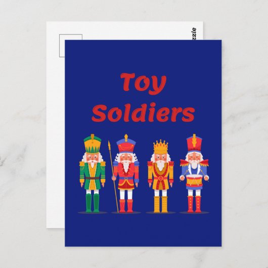 Speelgoed Soldier Nutcrackers Briefkaart (Voorkant / Achterkant)
