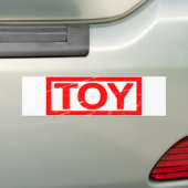 Speelgoed Stamp Bumpersticker (Op auto)
