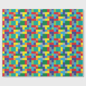 Speelgoed-stenen bouwstenen cadeaupapier (Vlak)