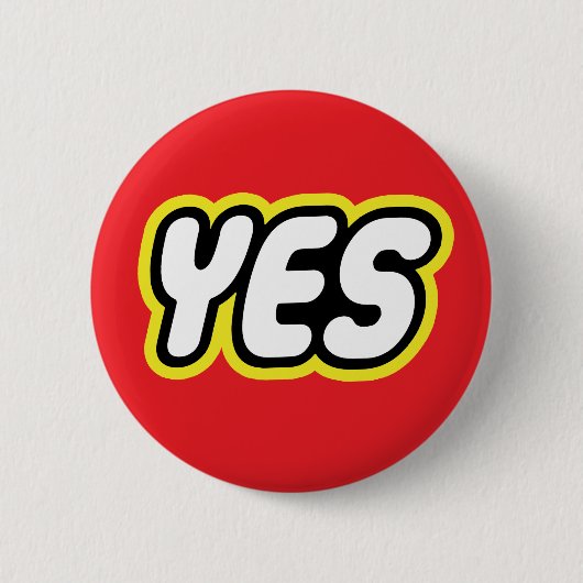 Speelgoed style YES badge Ronde Button 5,7 Cm (Voorkant)