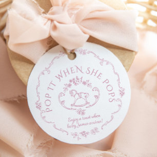 speelgoed Toile de jouy Pop het als ze poppen Bedankjes Labels